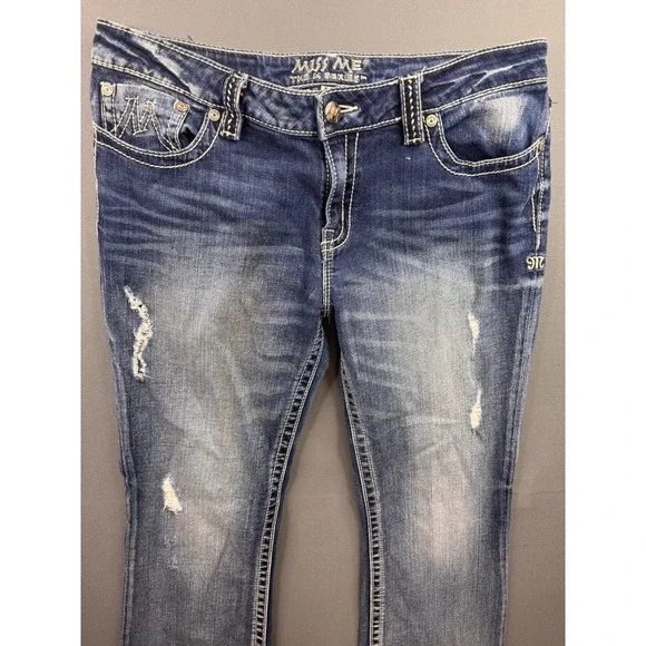 Miss Me Bootcut Jeans Women Blue The M Series Buckle Exclusive 33 - Picture 6 of 11